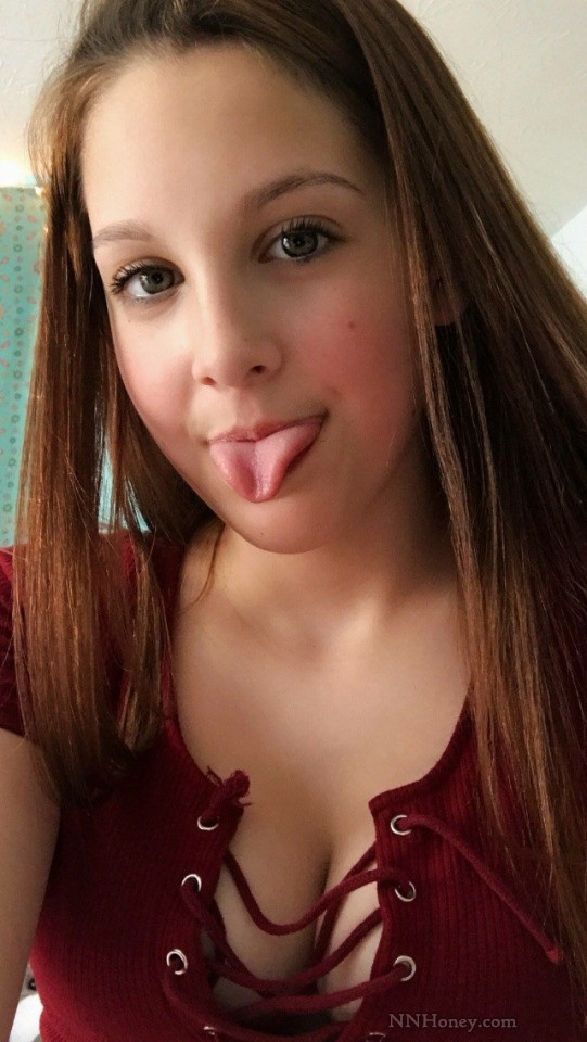 cute-tounge-and-cleavage