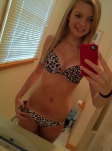 Perky Coed Babe Selfie