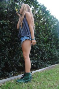 Nice Legs In Jean Shorts