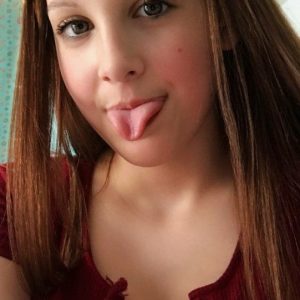 cute-tounge-and-cleavage